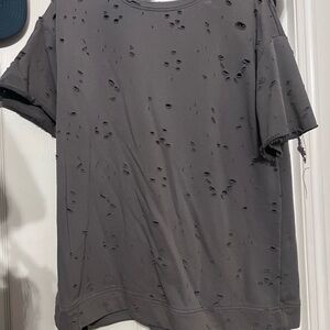 Easel Charcoal Distressed women’s Tee